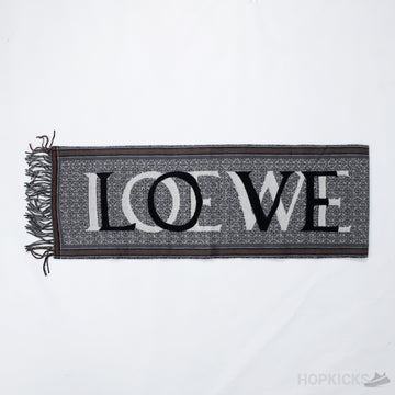 Loewe - Scarf In Wool & Cashmere - Grey