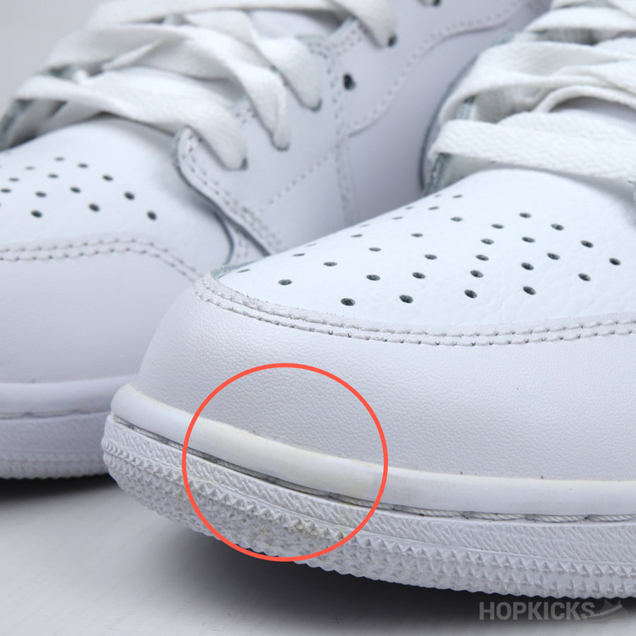 Jordan 1 High White Platinum (Premium Batch) (Yellow Spots)