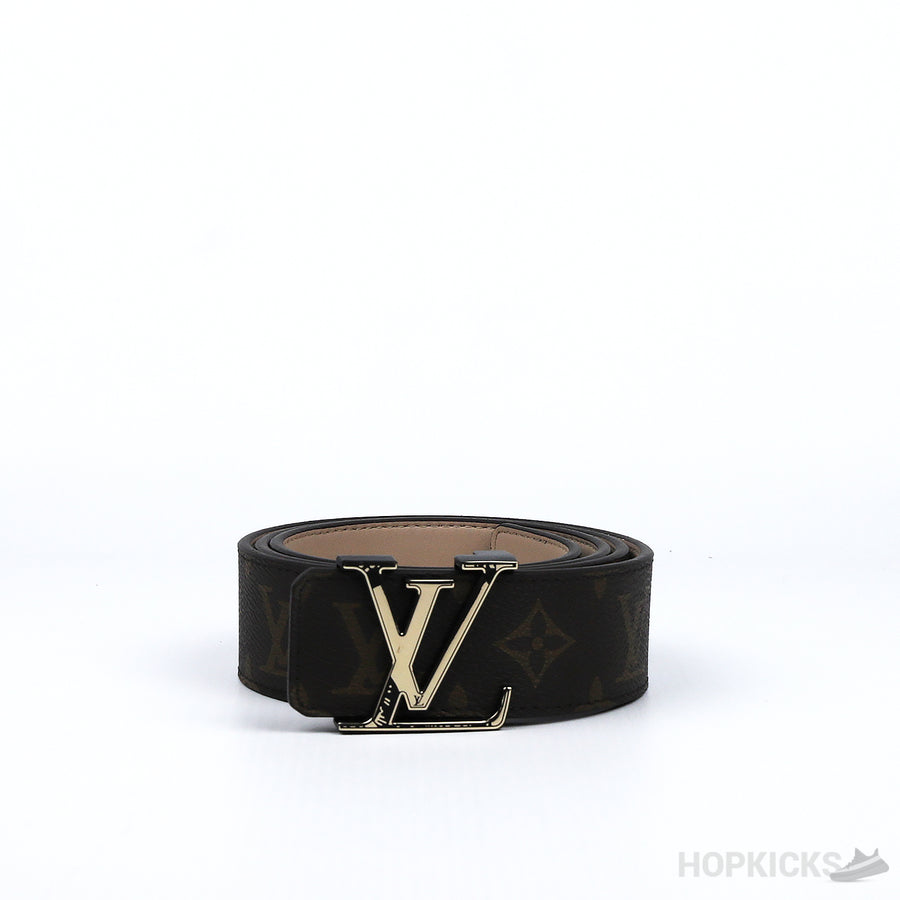 LV Silver Buckle Brown Pattern Belt