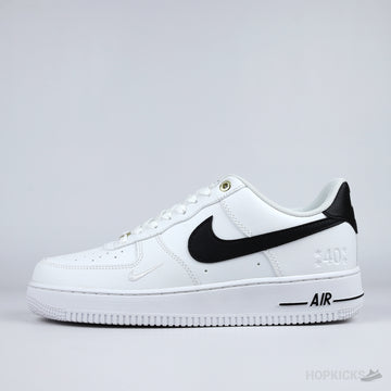 NK Air Force 1 Low '07 White Black Pebbled Leather
