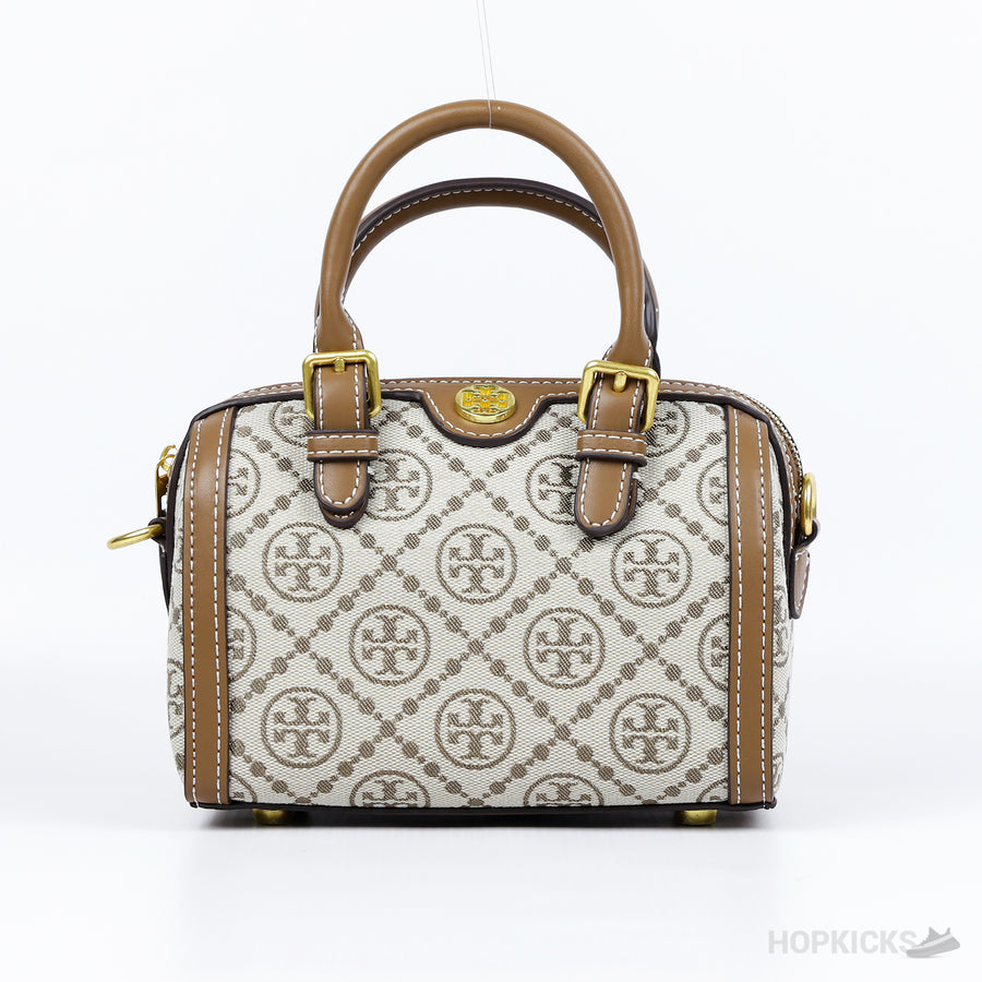 Tory Burch T Monogram Barrel Bag (Dot Perfect)
