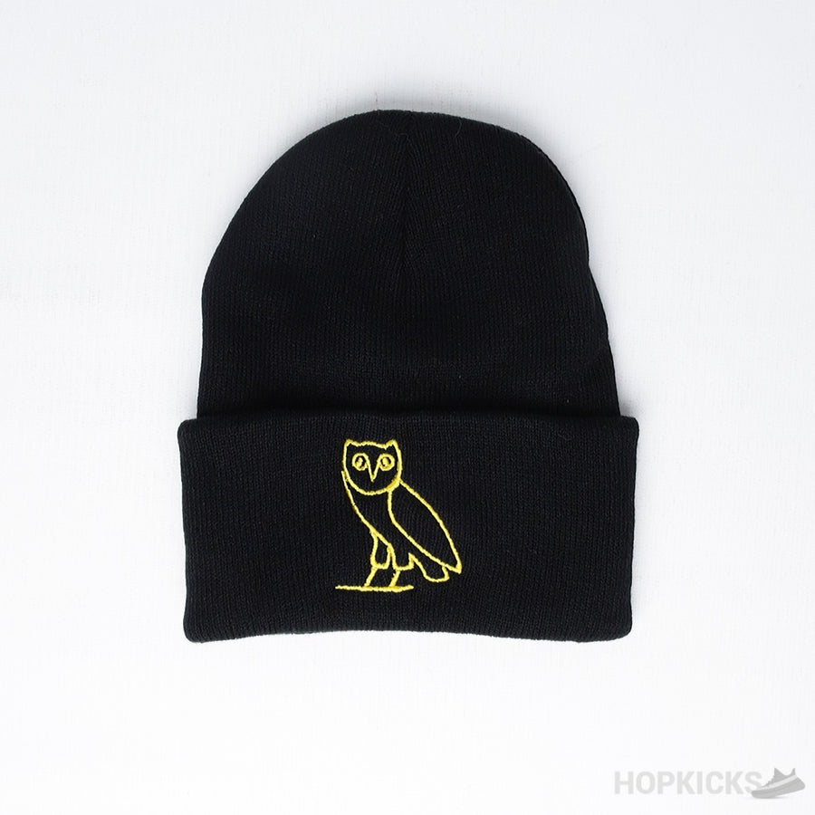 OVO Classic Owl Cuffless Beanie Black (Slight Defect)