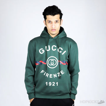 G.U.C.C.I Firenze 1921 Printed Drawstring Hoodie
