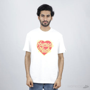 Human Made Red Heart Logo White T-Shirt