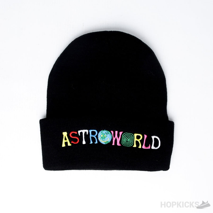 Astroworld Beanie Embroidery Black