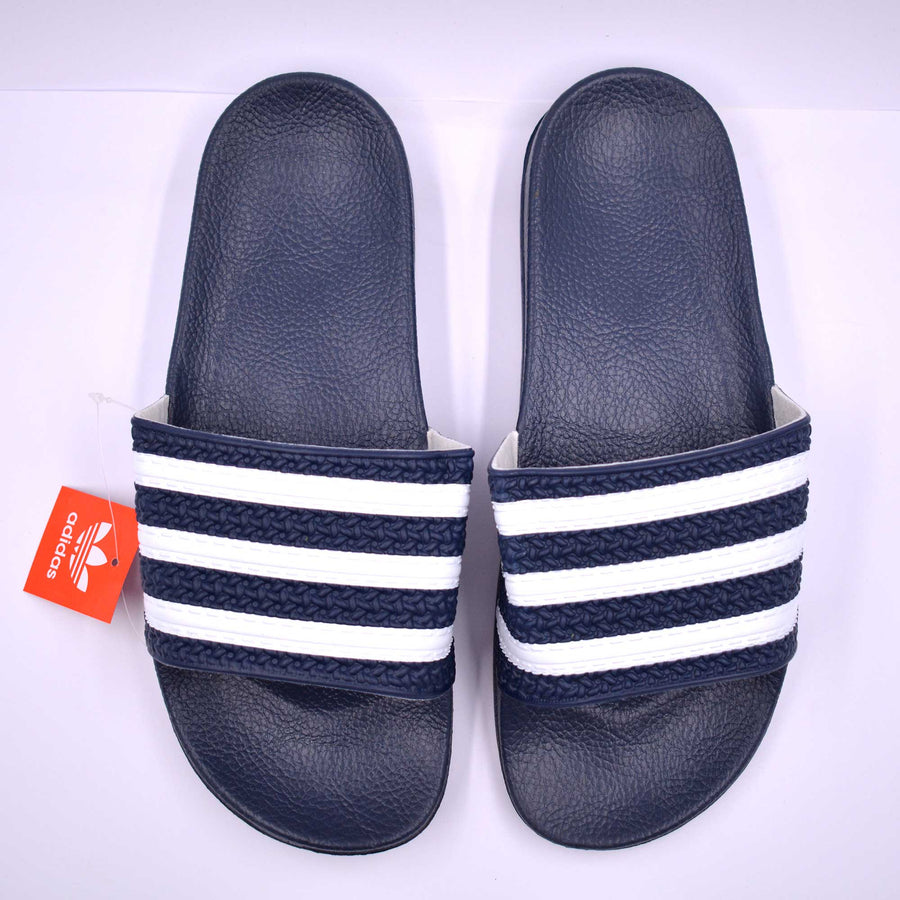 Adilette 3 Stripe Slides Blue [Economy Batch]
