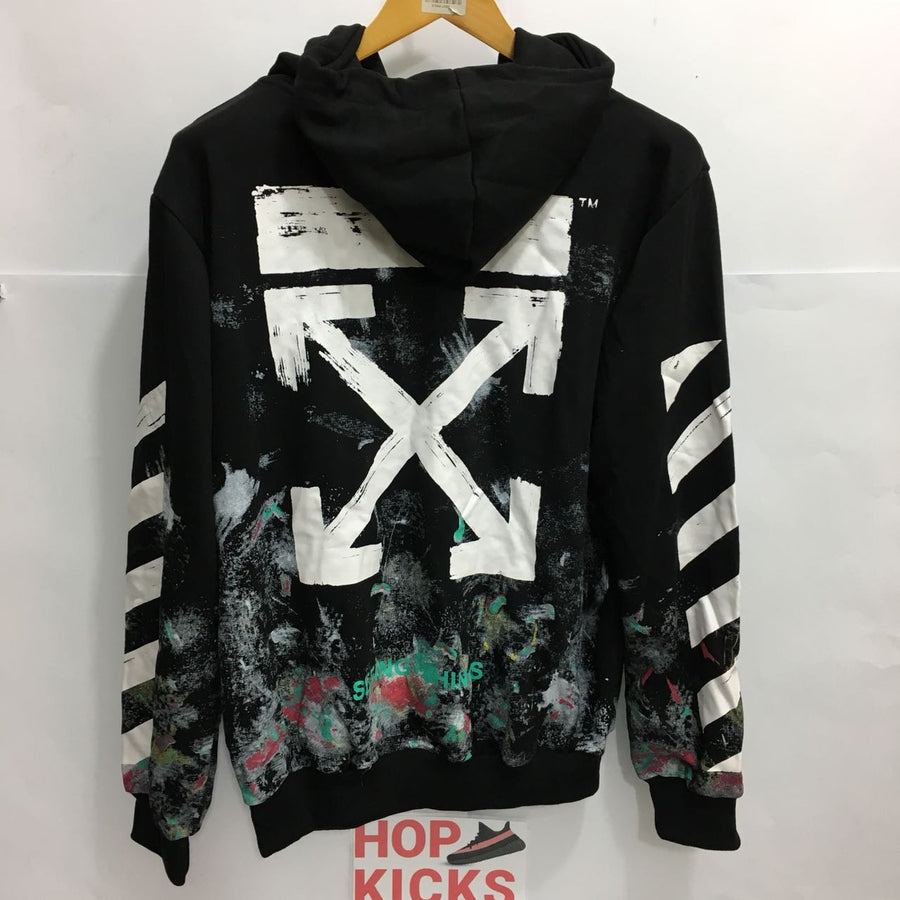 OW C/O Virgil Abloh Firework Arrows Galaxy Pullover Hoodies