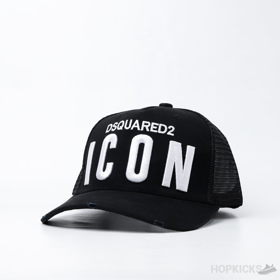 DSQ2 Icon Embroidered Baseball White Logo Cap