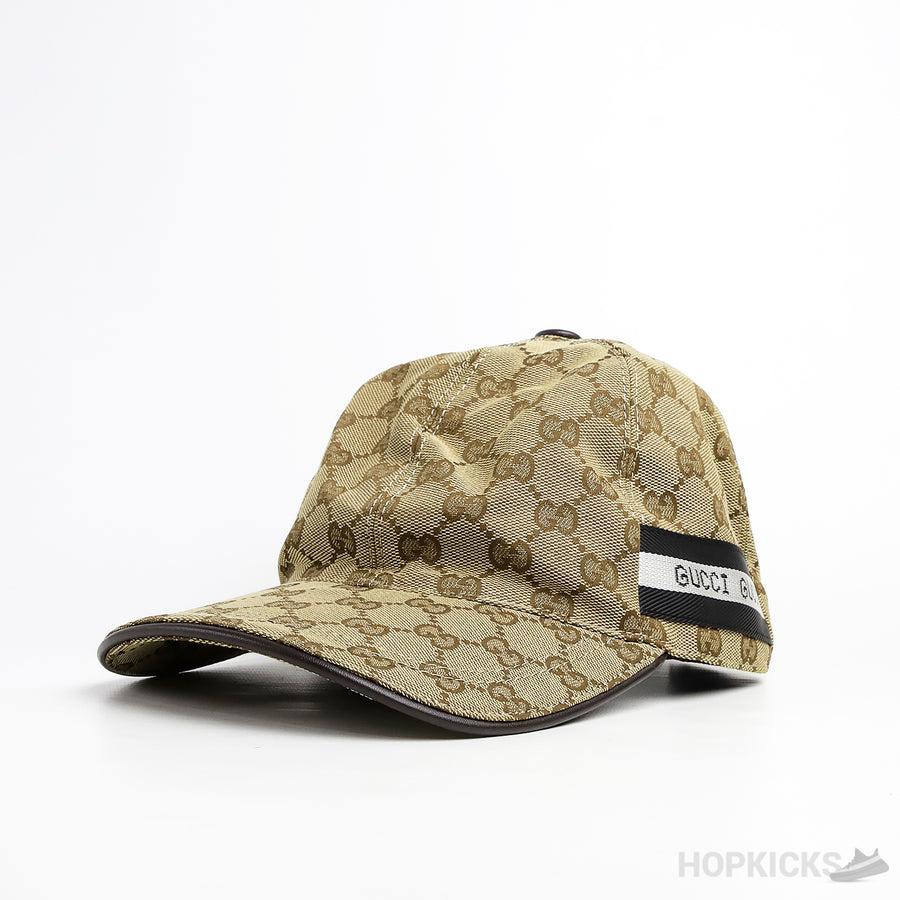 GCC GG Web Print Striped Brown Cap
