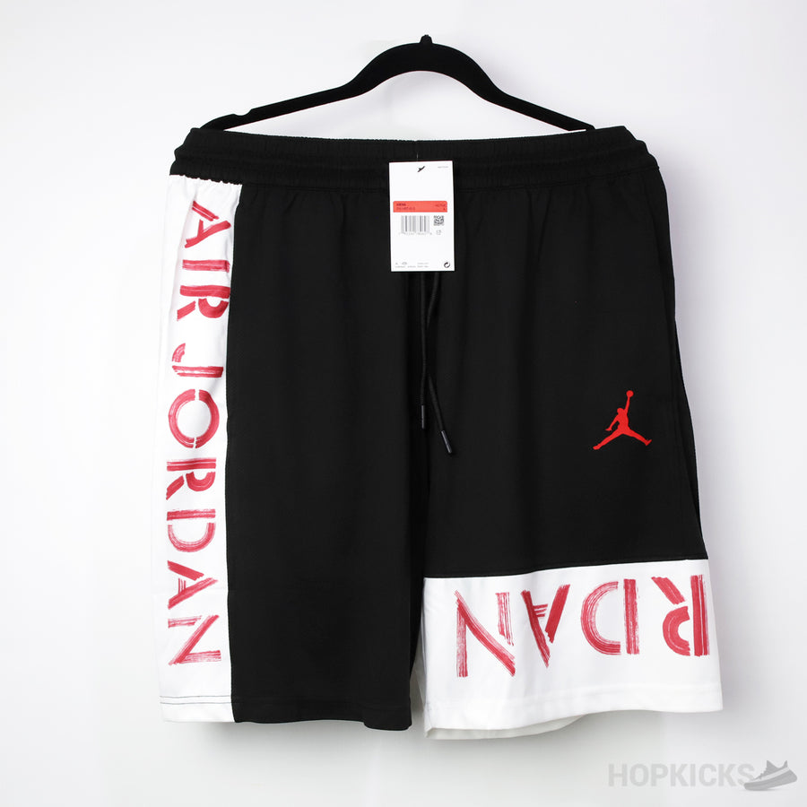 Jordan Red Logo Black Shorts