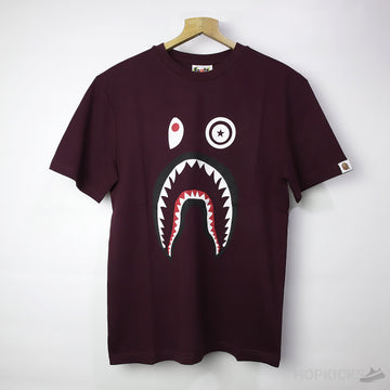 BAP Shark Face Maroon T-Shirt