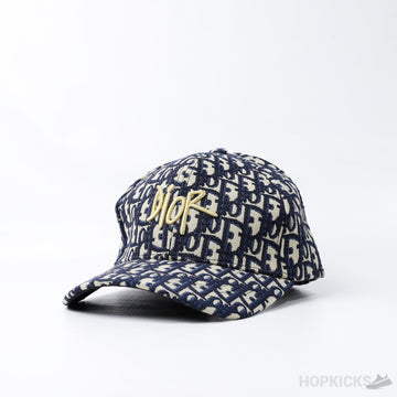 CD Golden Monogram Logo Navy Cap