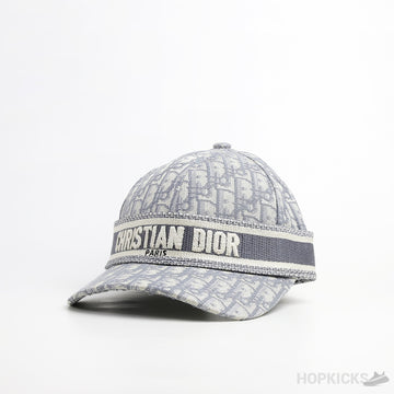CD Oblique Striped Logo Grey Cap
