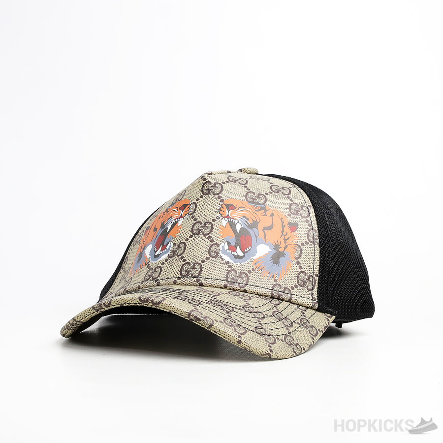 GCC Tigers Print GG SPRM Baseball Beige Cap