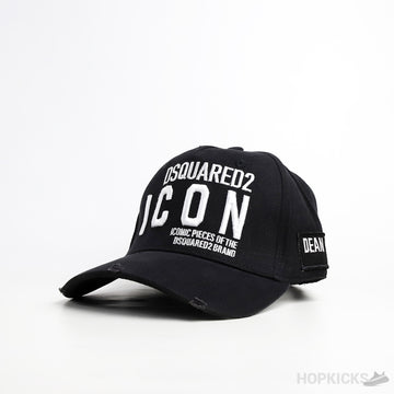 Dsquared2 Embroidered Logo Baseball Black Cap (T79)