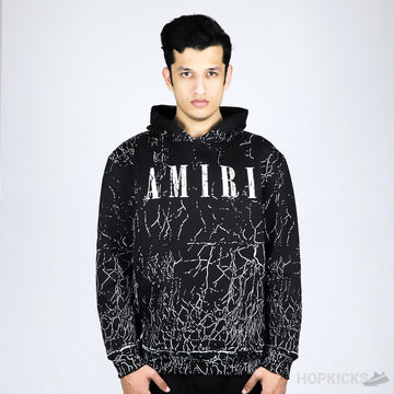 AMR Cracked Logo-Print Hoodie
