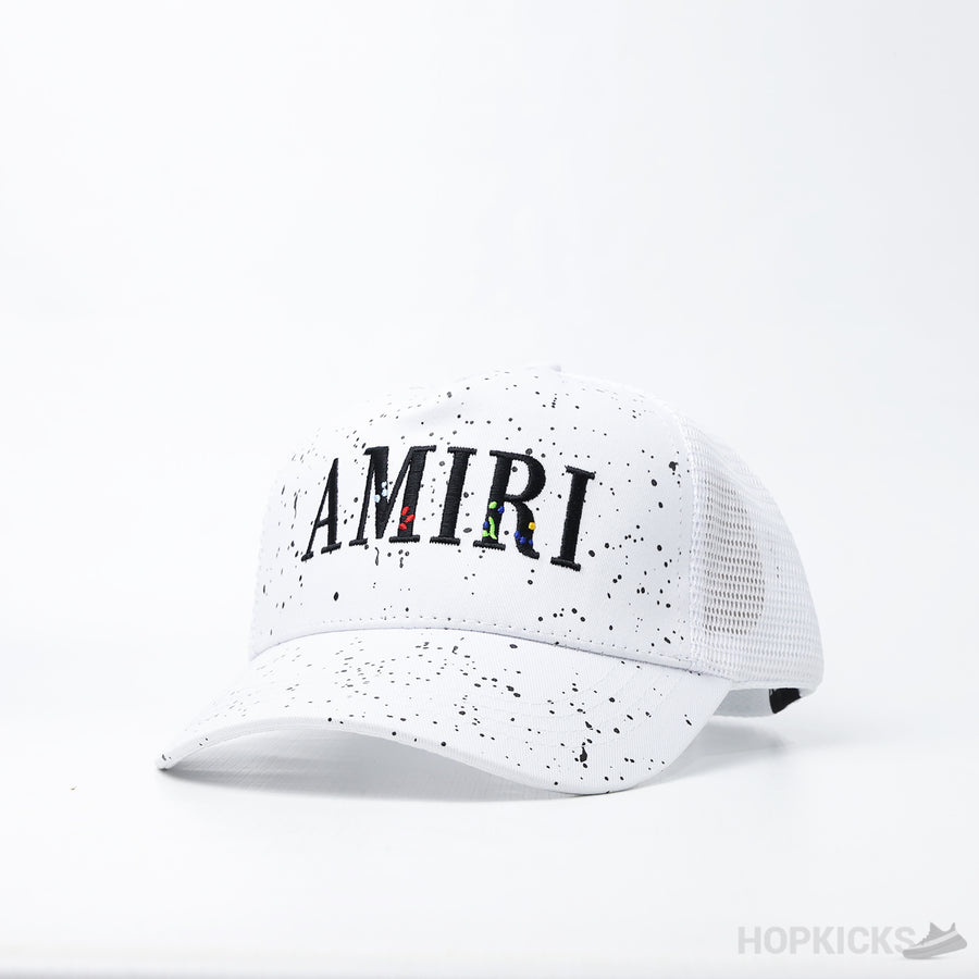 AMR Paint Splatter Baseball White Cap