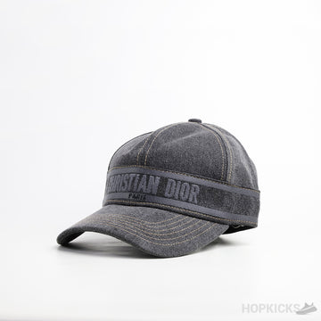 CD Striped Logo Black Cap