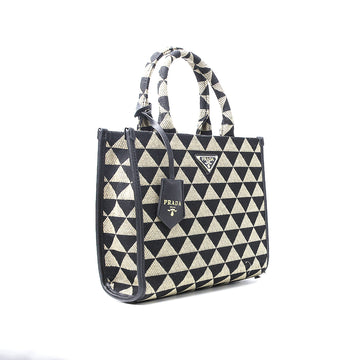PRD Large PRD Symbole Embroidered Fabric Handbag (Dot Perfect)