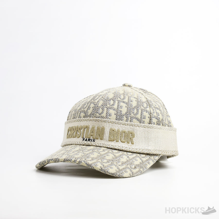 CD Oblique Striped Logo Skin Cap