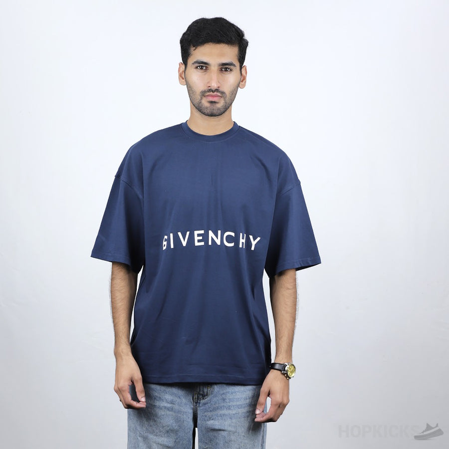 GVN Front Side Printed Blue T-Shirt (Economy Batch)
