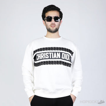 Christian D.I.O.R Crewneck Sweatshirt White