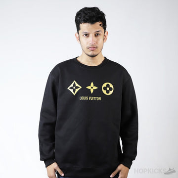 L.V Front Monogram Black Sweatshirt (Dot Perfect)