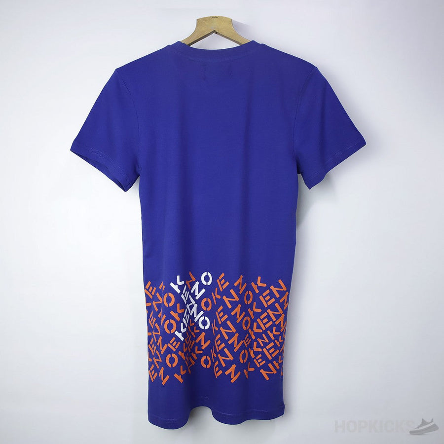 Keenzo All Over Navy long Fit T-Shirt