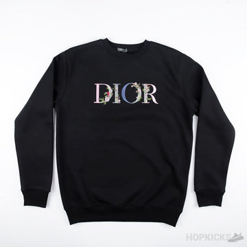 D.I.O.R Flower Logo Black Sweatshirt