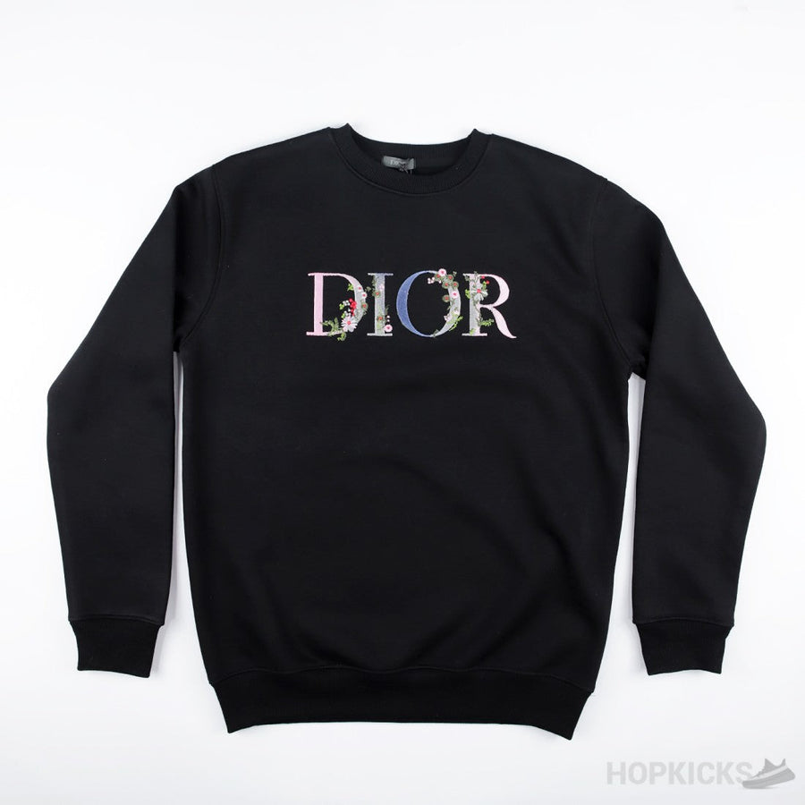 D.I.O.R Flower Logo Black Sweatshirt