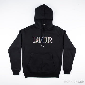 D.I.O.R Flower Logo Black Hoodie