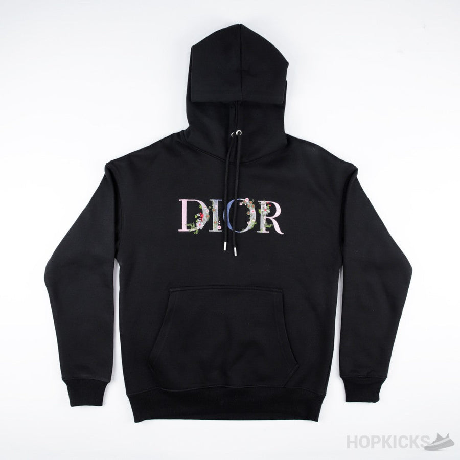 D.I.O.R Flower Logo Black Hoodie