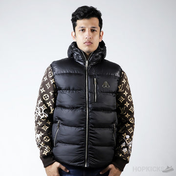 Moose Knuckles Logo Sleeveless Black Puffer Jacket (Dot Perfect)