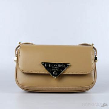 Prada Emblème Saffiano Beige Shoulder Bag [Economy Batch]