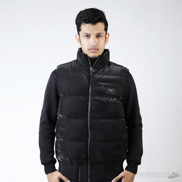 D&GG Sleeveless Black Puffer Jacket (Dot Perfect)