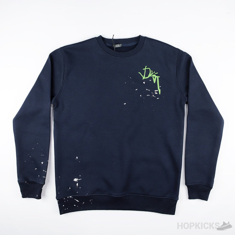 D.I.O.R x Cactus Jack Oversized Sweatshirt Navy