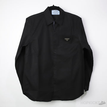 Pr*da Black Re-naylon Dress Shirt