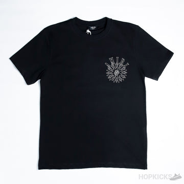 AMR Rib Knit Crewneck Logo Graphic Printed T-Shirt