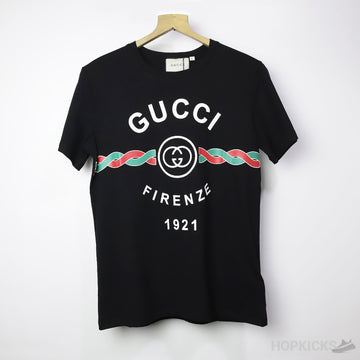 GCC Logo Washed Print Black T-shirt