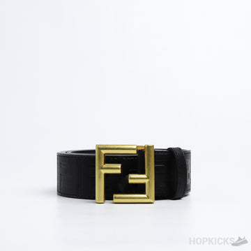 F*ndi Black FF Buckle Gold Belt