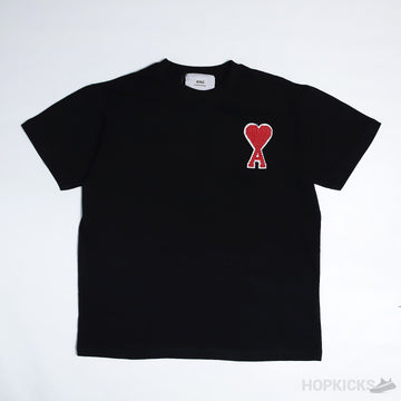 Ami Large Heart Black T-shirt