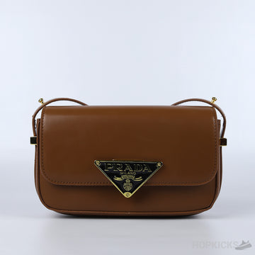 PRD Emblème Saffiano Brown Shoulder Bag [Economy Batch]