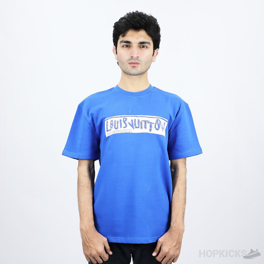 L.V Short Sleeved Cotton Crewneck T-Shirt