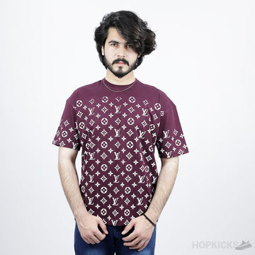 LV Printed Brown T-Shirt (Economy Batch)