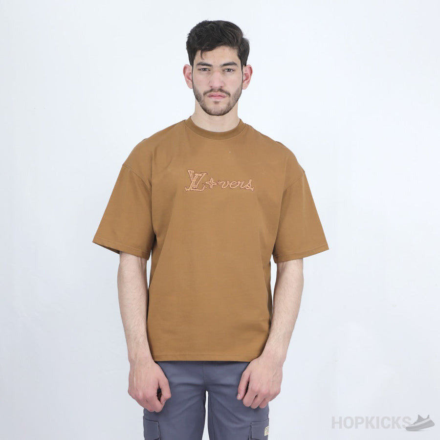 L.V Embroidered Signature Cotton T-Shirt