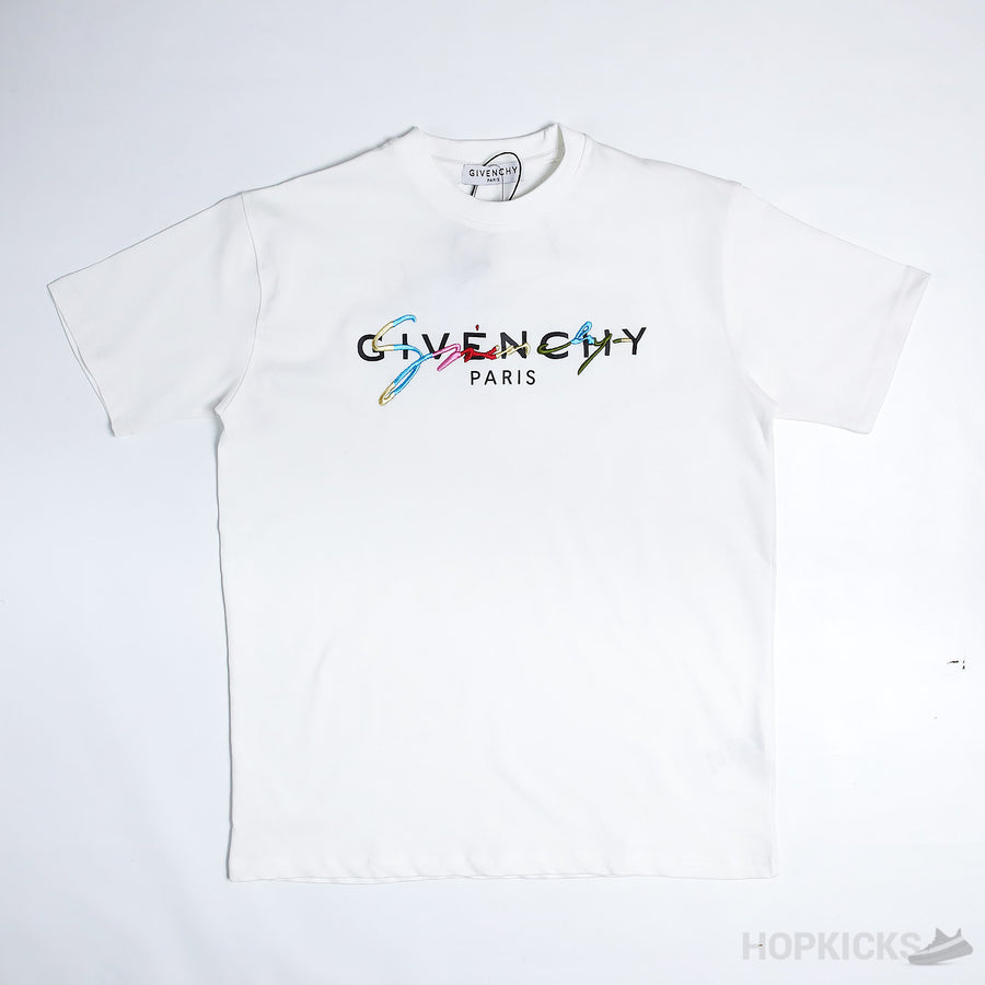 GVN Paris Embroidered Logo T-Shirt White
