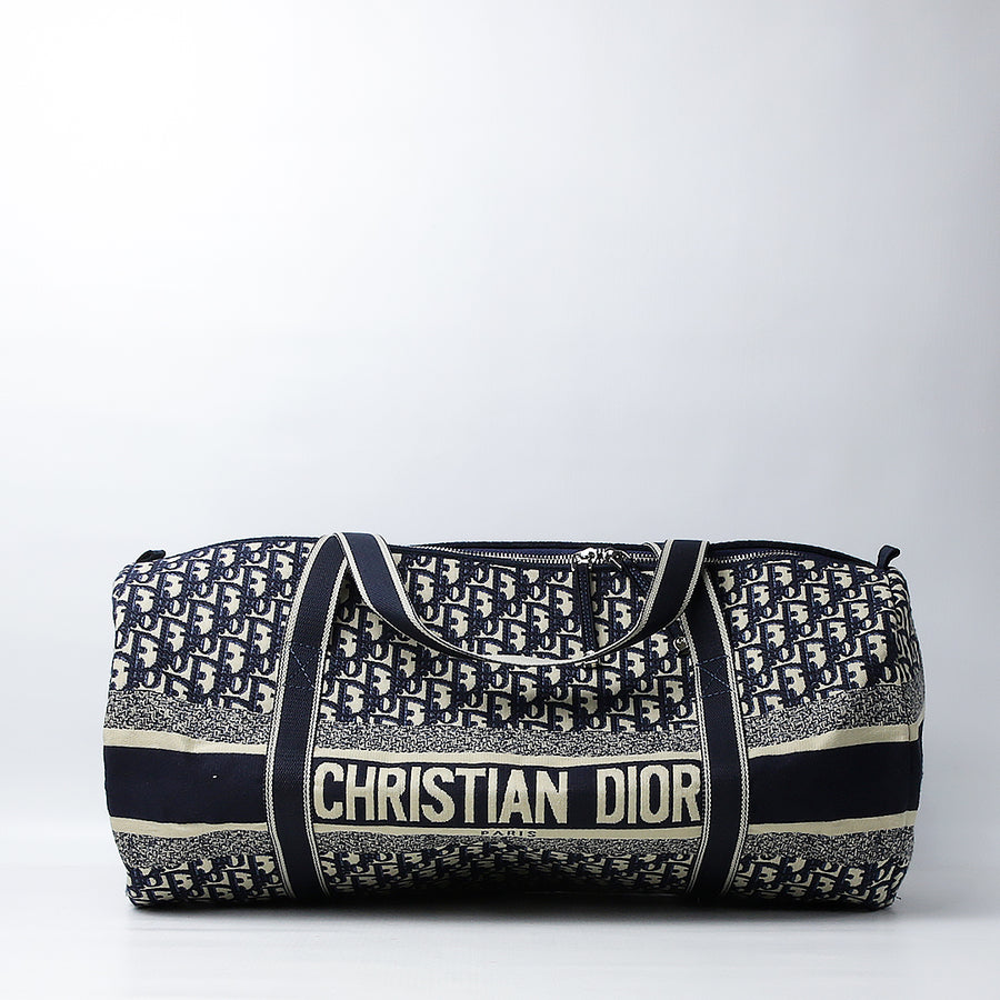 CD 2020 Oblique-Pattern Holdall Bag Blue (Dot Perfect)