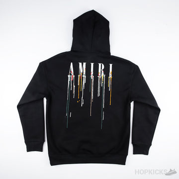 Amiri Embroidered Paint-Drip Hoodie (Q17)