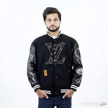 LV x NBA Leather Basketball Jacket (High End Batch)