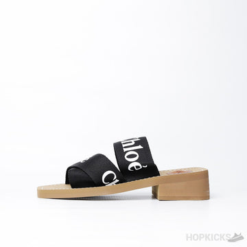 Chloe Chunky Heel Black Strip
